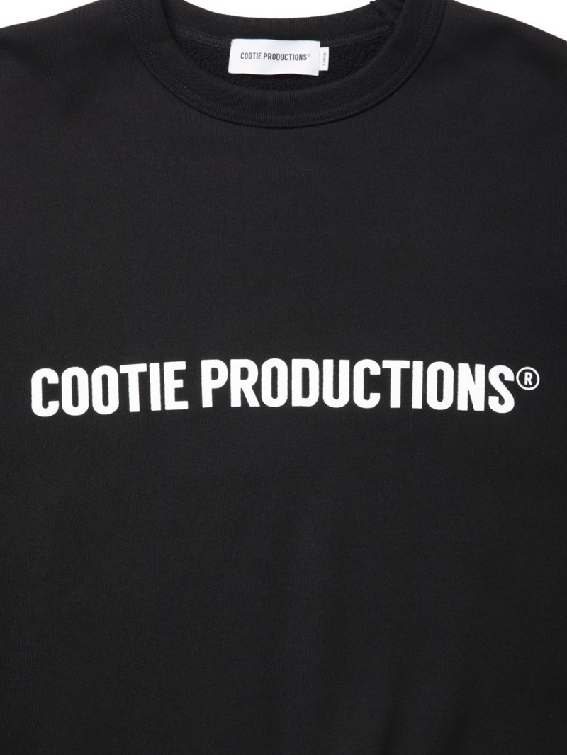 画像3: COOTIE PRODUCTIONS/Plain Sweat Crew - LOGO（Black）［プレーンスウェットクルー-26秋冬］