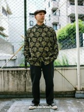 画像5: exodus brand/BUDS PAISLEY REGULAR COLLAR SHIRT（BLACK）［バッズペイズリーレギュラーカラーシャツ-26秋冬］ (5)