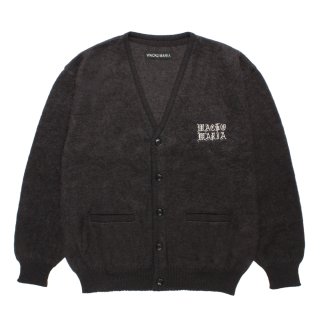 WACKO MARIA/MOHAIR KNIT CARDIGAN（CHARCOAL）［モヘアカーディガン