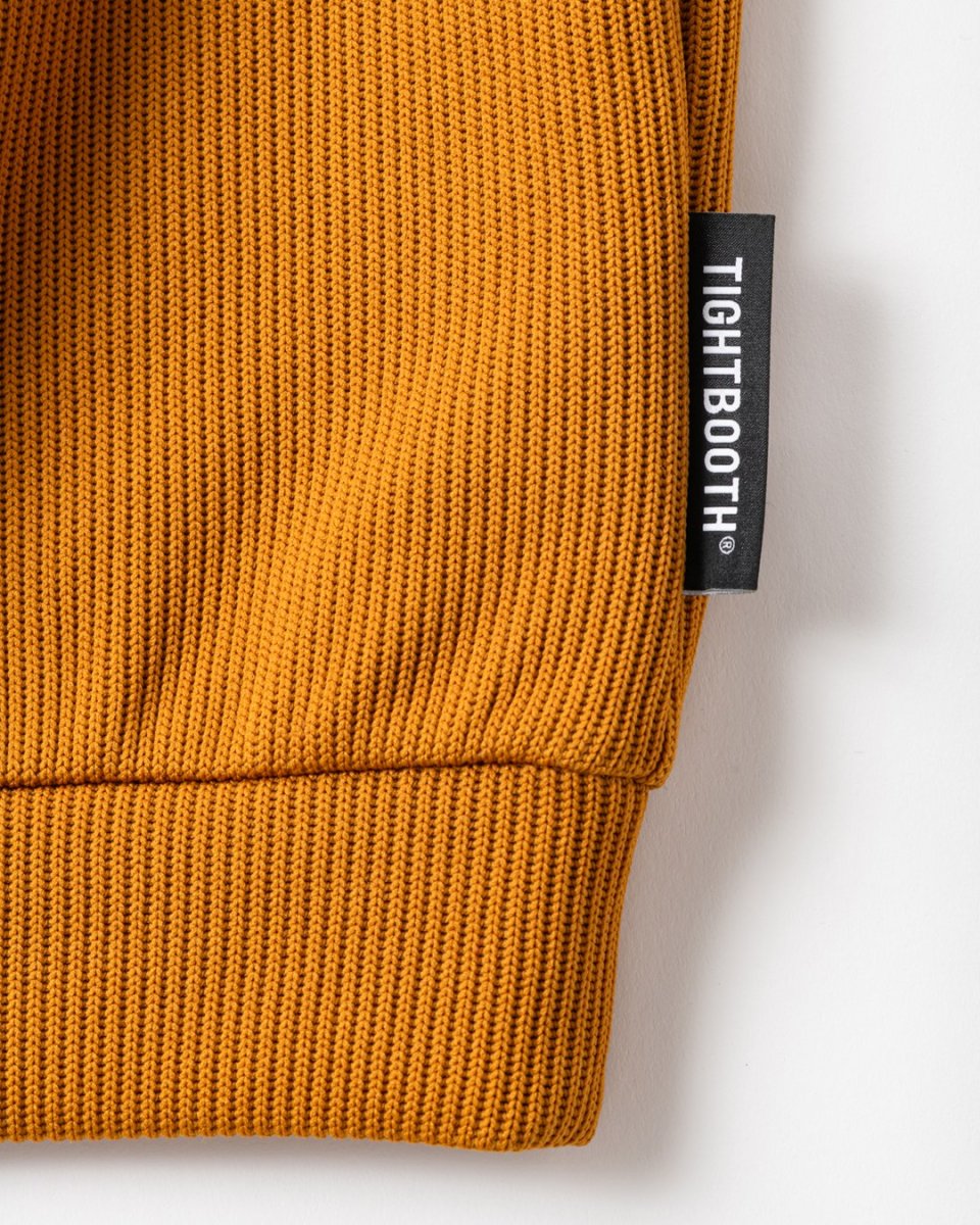 画像3: TIGHTBOOTH/WAFFLE CREW KNIT（Mustard）［ワッフルクルーニット-26秋冬］ (3)