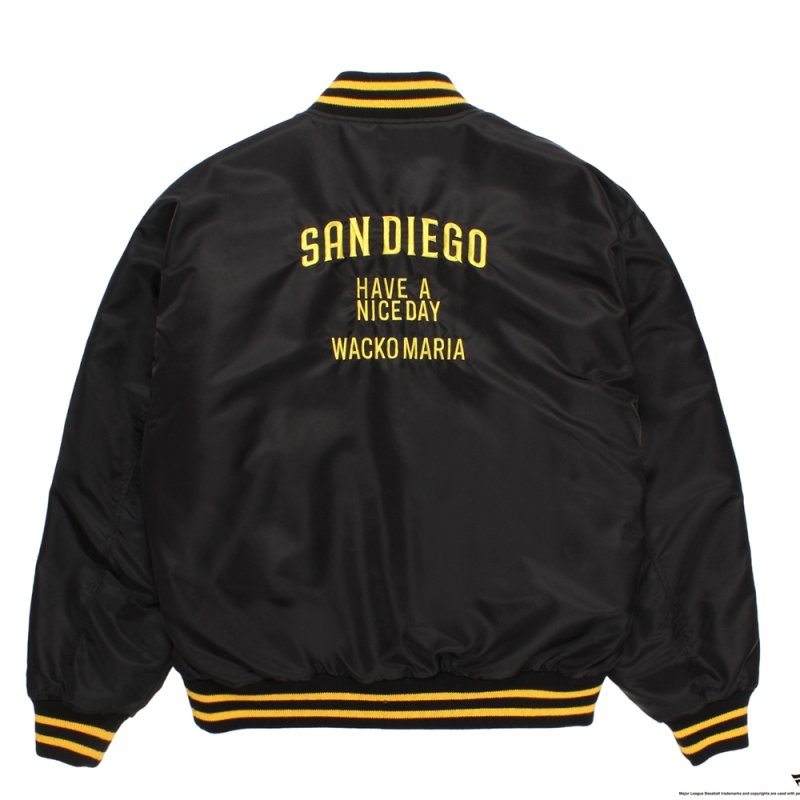画像2: WACKO MARIA/MLB / REVERSIBLE VARSITY JACKET（BLACK/BEIGE）［リバーシブルヴァーシティJKT-26秋冬］