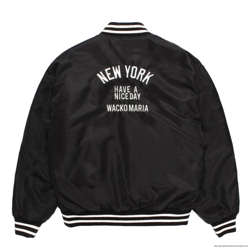 画像2: WACKO MARIA/MLB / REVERSIBLE VARSITY JACKET（BLACK/BEIGE）［リバーシブルヴァーシティJKT-26秋冬］