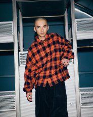 画像7: TIGHTBOOTH/PLAID FLANNEL L/S SHIRT（Navy/Orange）［チェックフランネルシャツ-26秋冬］ (7)