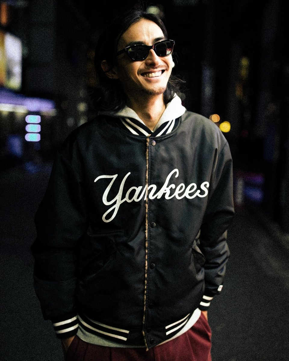 画像6: WACKO MARIA/MLB / REVERSIBLE VARSITY JACKET（BLACK/BEIGE）［リバーシブルヴァーシティJKT-26秋冬］ (6)