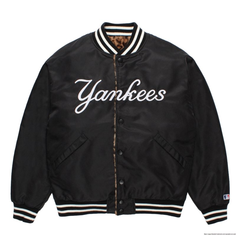 画像1: WACKO MARIA/MLB / REVERSIBLE VARSITY JACKET（BLACK/BEIGE）［リバーシブルヴァーシティJKT-26秋冬］