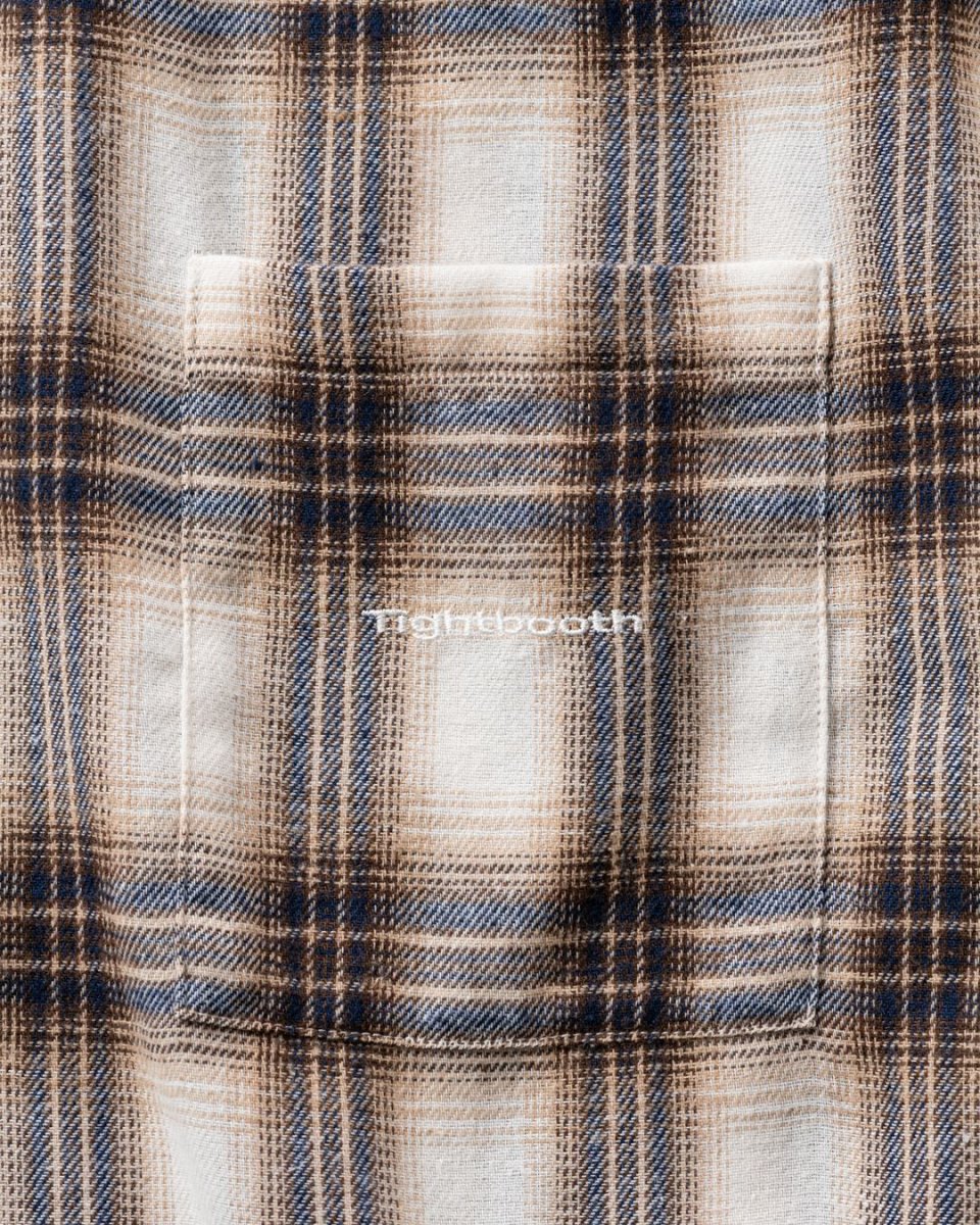画像5: TIGHTBOOTH/PLAID FLANNEL L/S SHIRT（White/Navy）［チェックフランネルシャツ-26秋冬］ (5)