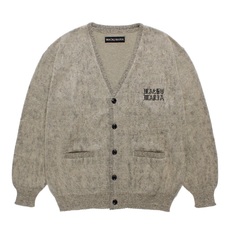 画像1: WACKO MARIA/MOHAIR KNIT CARDIGAN（IVORY）［モヘアカーディガン-26秋冬］