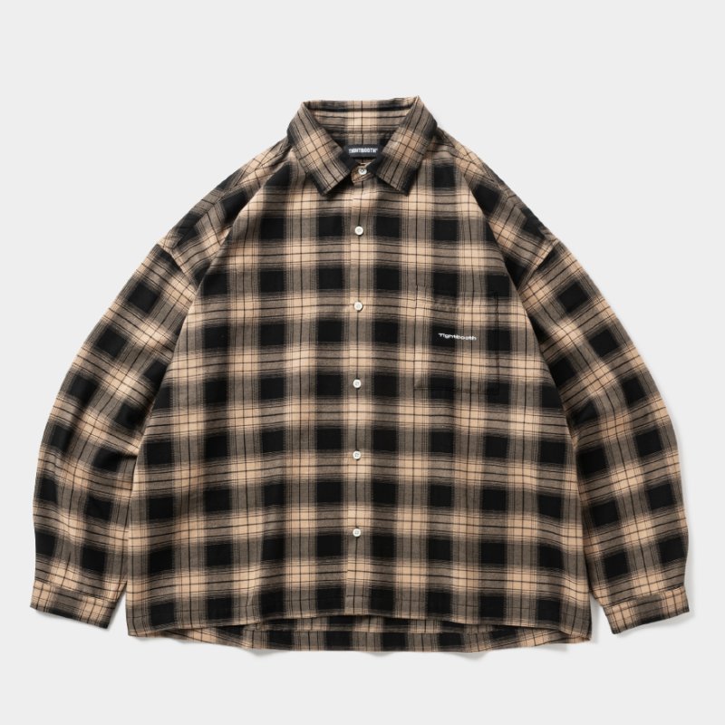 画像1: TIGHTBOOTH/PLAID FLANNEL L/S SHIRT（Black/Beige）［チェックフランネルシャツ-26秋冬］