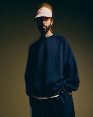 画像2: TIGHTBOOTH/WAFFLE CREW KNIT（Navy）［ワッフルクルーニット-26秋冬］ (2)