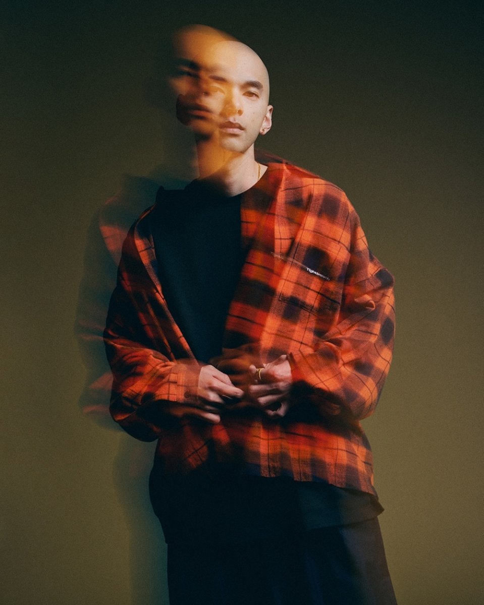 画像9: TIGHTBOOTH/PLAID FLANNEL L/S SHIRT（Navy/Orange）［チェックフランネルシャツ-26秋冬］ (9)
