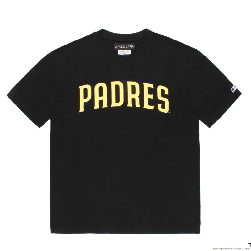 画像1: WACKO MARIA/MLB / CREW NECK T-SHIRT（BLACK）［プリント+刺繍T-26秋冬］