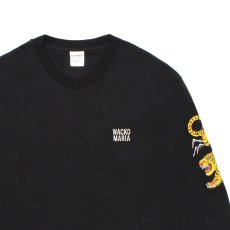 画像2: WACKO MARIA/TIM LEHI / WASHED HEAVY WEIGHT LONG SLEEVE T-SHIRT（BLACK）［刺繍+プリント長袖T-26秋冬］ (2)