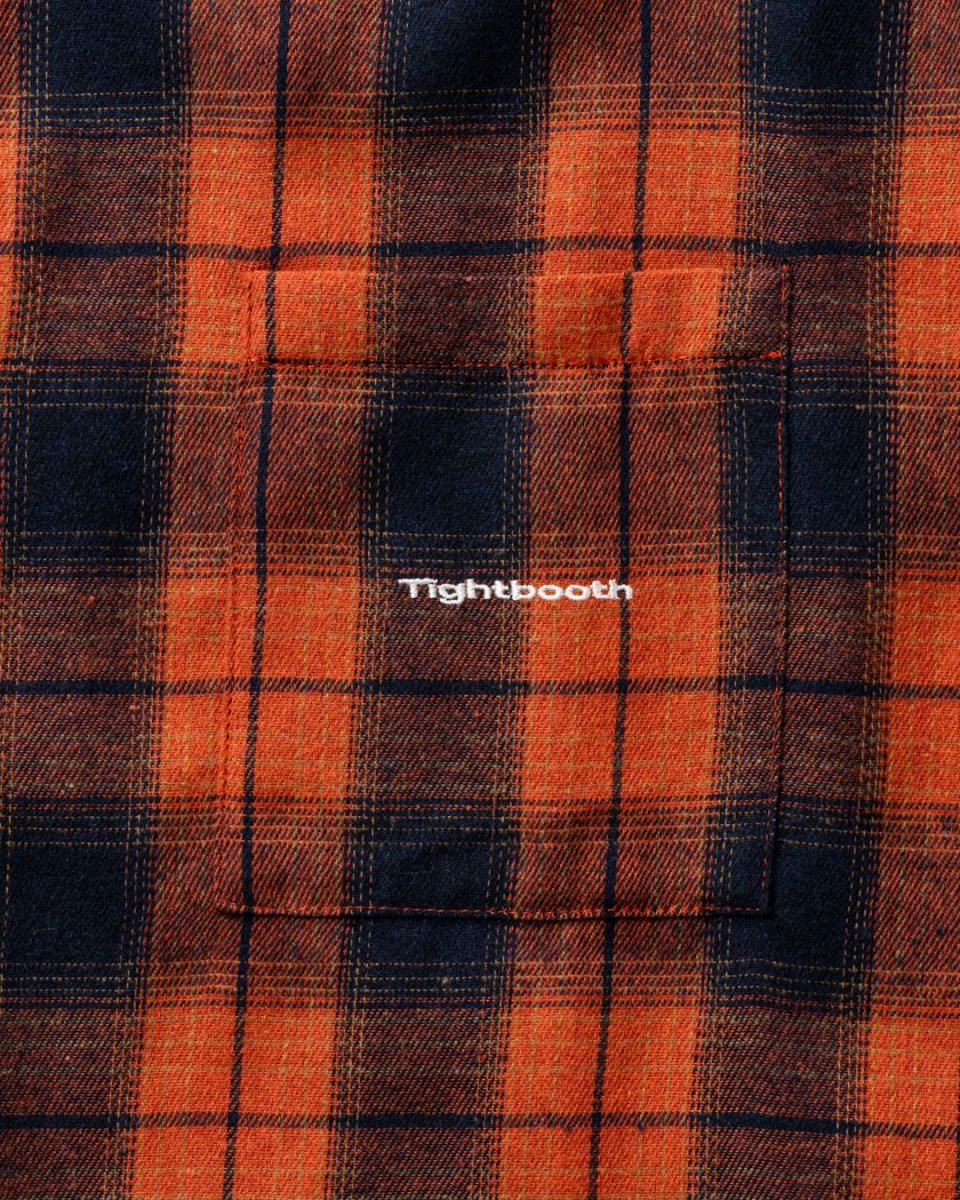 画像3: TIGHTBOOTH/PLAID FLANNEL L/S SHIRT（Navy/Orange）［チェックフランネルシャツ-26秋冬］ (3)