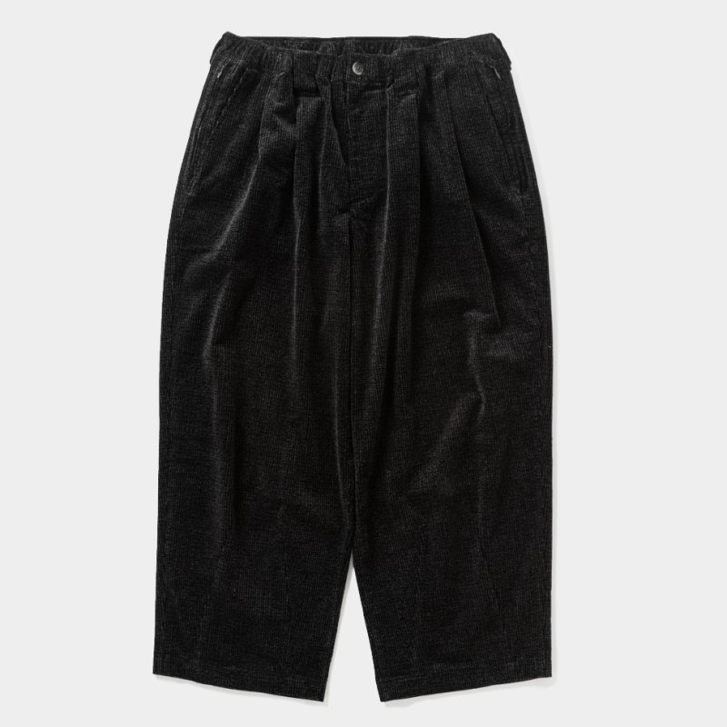 画像1: TIGHTBOOTH/CORD BAGGY SLACKS（Black）［コーデュロイバギースラックス-26秋冬］