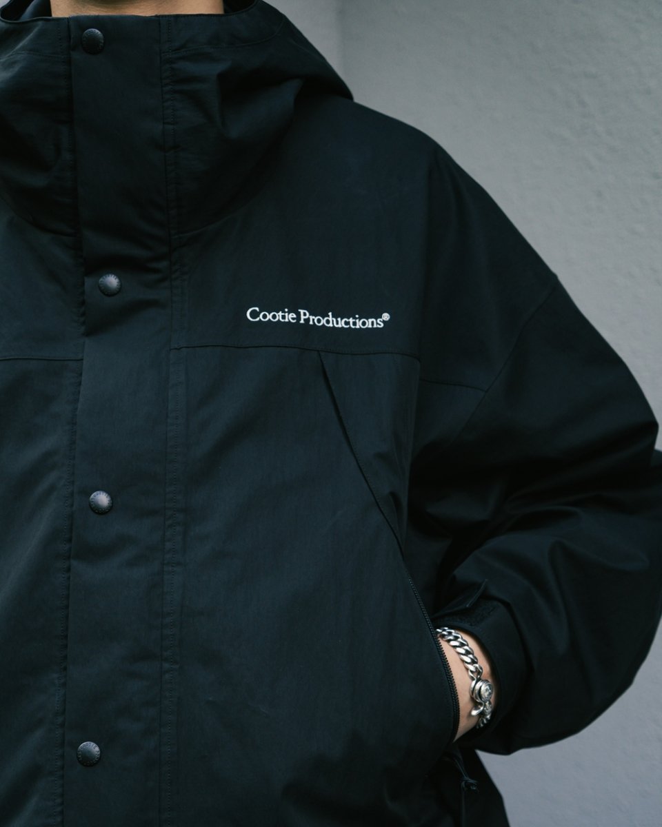 画像9: COOTIE PRODUCTIONS/2 Layer N/C Twill Hooded Jacket（Black）［N/CツイルフーデッドJKT-26秋冬］ (9)