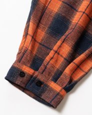 画像6: TIGHTBOOTH/PLAID FLANNEL L/S SHIRT（Navy/Orange）［チェックフランネルシャツ-26秋冬］ (6)