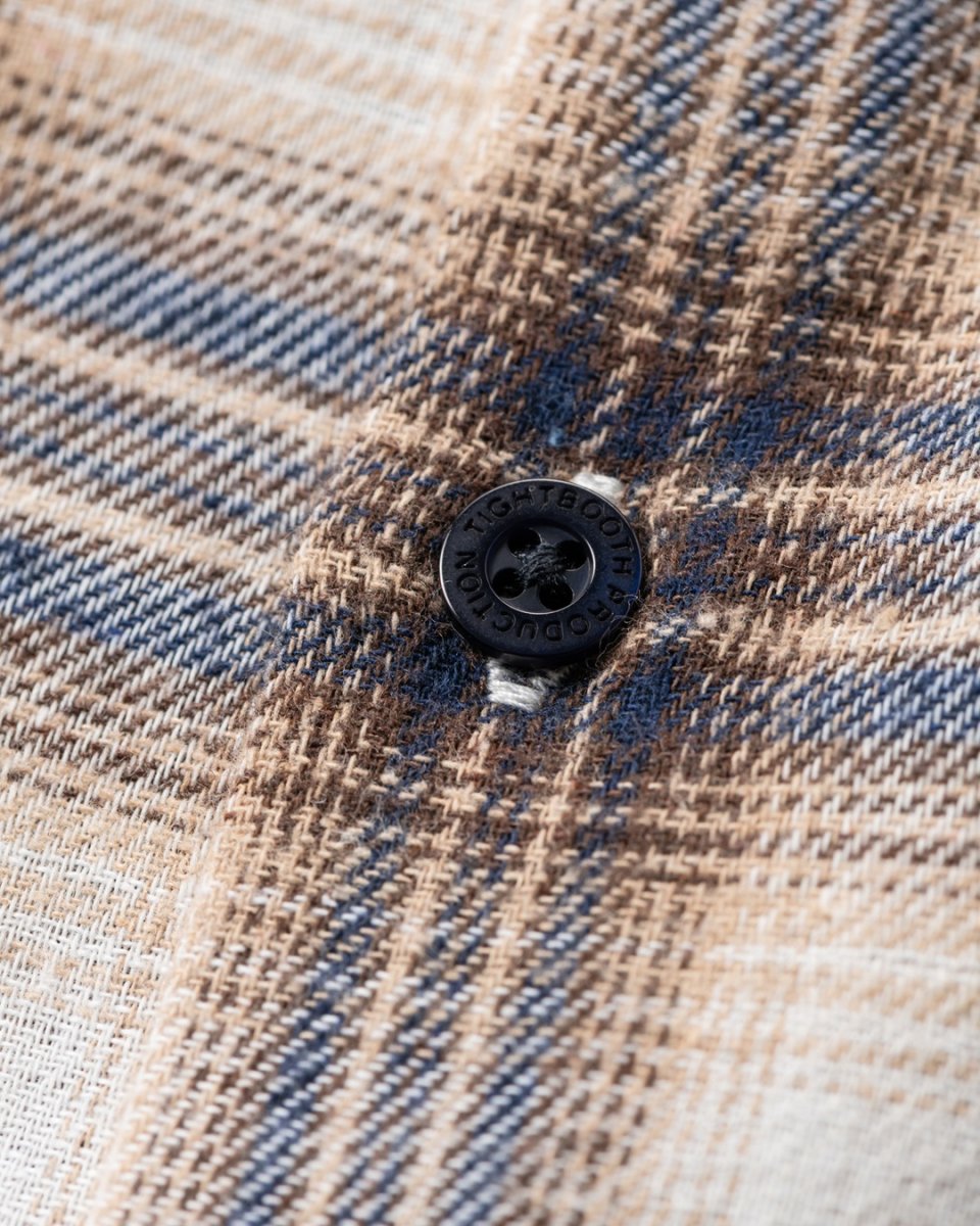 画像4: TIGHTBOOTH/PLAID FLANNEL L/S SHIRT（White/Navy）［チェックフランネルシャツ-26秋冬］ (4)