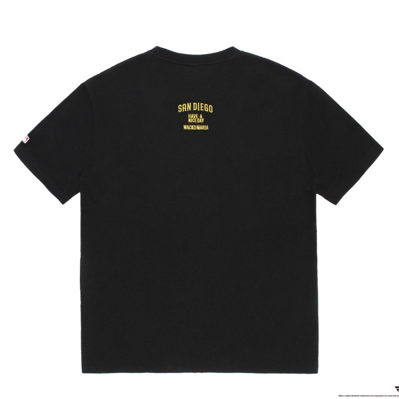 画像2: WACKO MARIA/MLB / CREW NECK T-SHIRT（BLACK）［プリント+刺繍T-26秋冬］