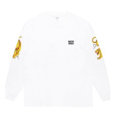 画像1: WACKO MARIA/TIM LEHI / WASHED HEAVY WEIGHT LONG SLEEVE T-SHIRT（WHITE）［刺繍+プリント長袖T-26秋冬］ (1)
