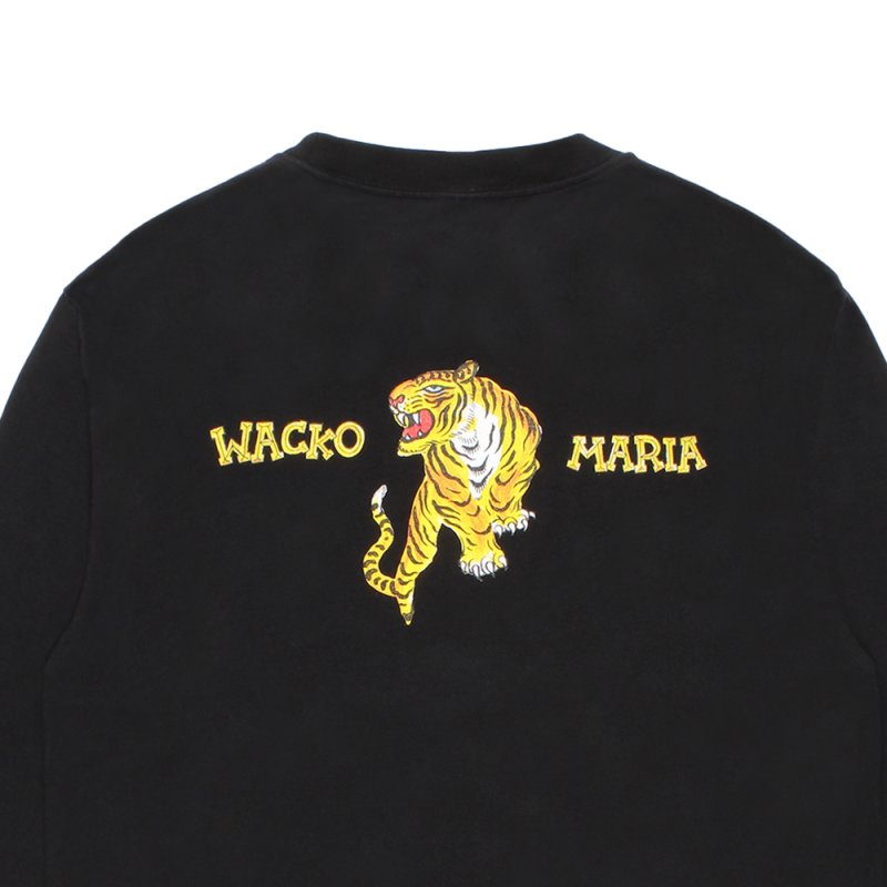 画像3: WACKO MARIA/TIM LEHI / WASHED HEAVY WEIGHT LONG SLEEVE T-SHIRT（BLACK）［刺繍+プリント長袖T-26秋冬］
