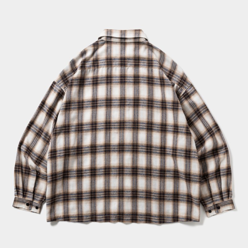 画像2: TIGHTBOOTH/PLAID FLANNEL L/S SHIRT（White/Navy）［チェックフランネルシャツ-26秋冬］