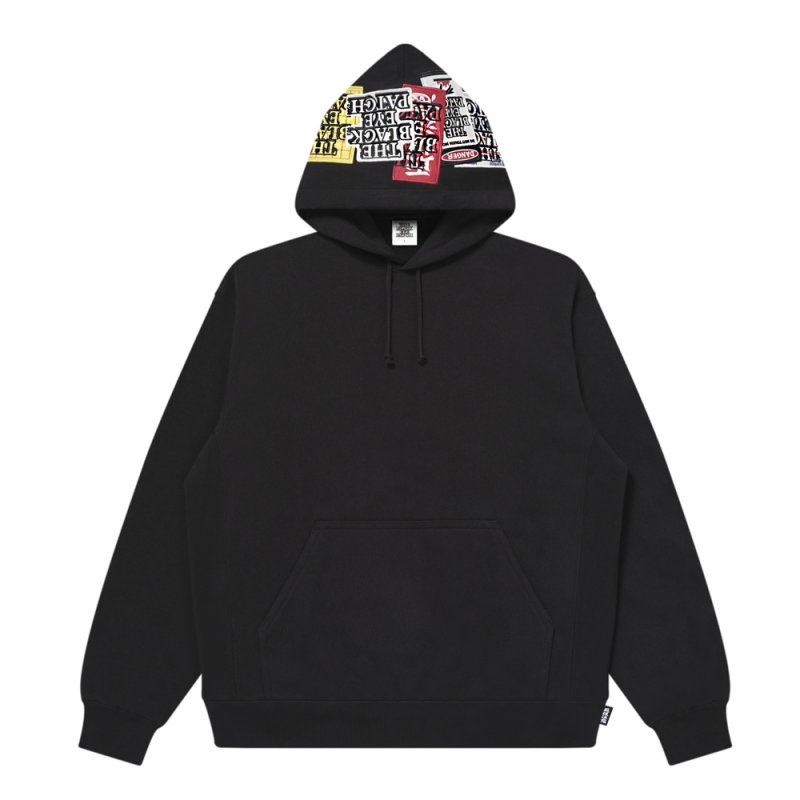 画像1: BlackEyePatch/ASSORTED LABELS EMBROIDERED HOODIE(BLACK)