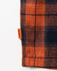 画像4: TIGHTBOOTH/PLAID FLANNEL L/S SHIRT（Navy/Orange）［チェックフランネルシャツ-26秋冬］ (4)