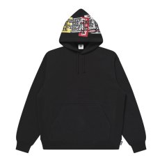 画像1: BlackEyePatch/ASSORTED LABELS EMBROIDERED HOODIE（BLACK） (1)