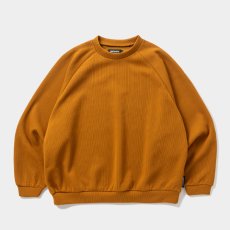 画像1: TIGHTBOOTH/WAFFLE CREW KNIT（Mustard）［ワッフルクルーニット-26秋冬］ (1)