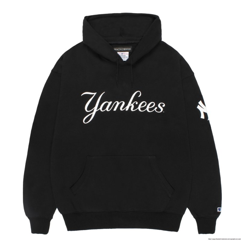画像1: WACKO MARIA/MLB / HOODED SWEAT SHIRT（BLACK）［プルオーバーパーカー-26秋冬］