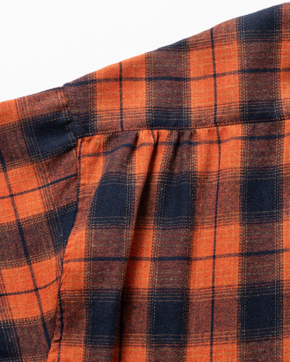 画像5: TIGHTBOOTH/PLAID FLANNEL L/S SHIRT（Navy/Orange）［チェックフランネルシャツ-26秋冬］ (5)