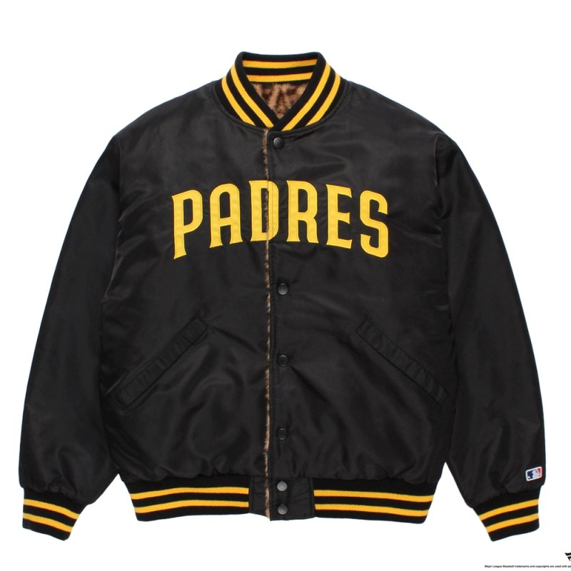 画像1: WACKO MARIA/MLB / REVERSIBLE VARSITY JACKET（BLACK/BEIGE）［リバーシブルヴァーシティJKT-26秋冬］