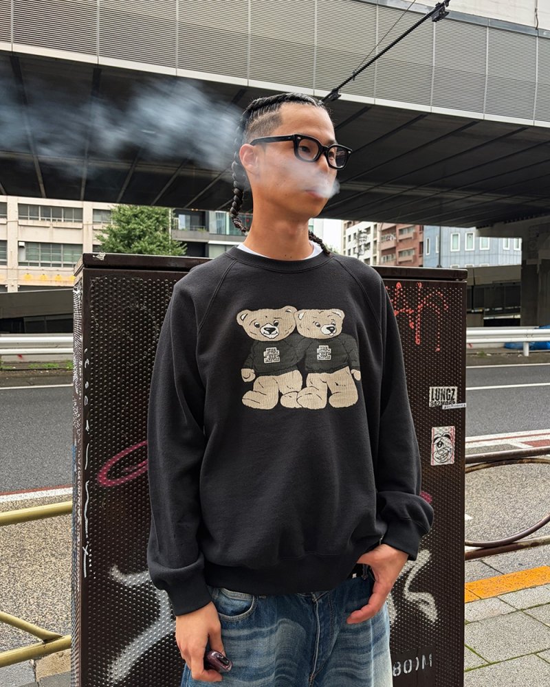 画像3: BlackEyePatch/OG BEARS RAGLAN CREW SWEAT（BLACK）