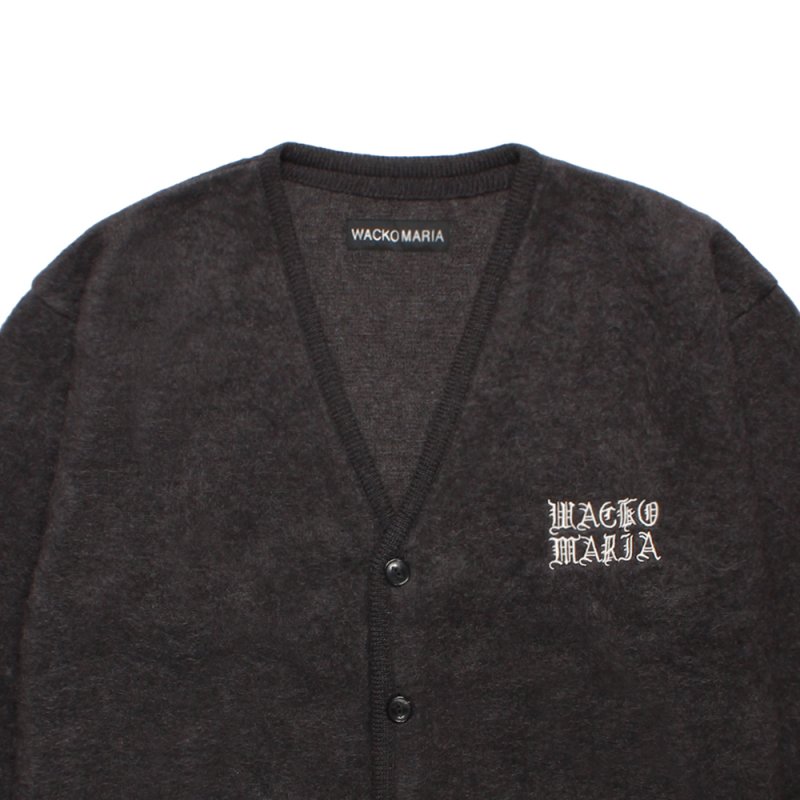 画像2: WACKO MARIA/MOHAIR KNIT CARDIGAN（CHARCOAL）［モヘアカーディガン-26秋冬］