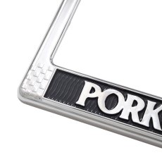 画像3: PORKCHOP/RAISED LICENSE FRAME（CHROME）［レイズドライセンスフレーム-26秋冬］ (3)