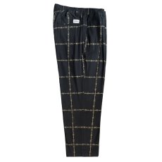 画像1: exodus brand/有刺鉄線CHECK EASY PANTS（BLACK）［有刺鉄線チェックイージーパンツ-26秋冬］ (1)