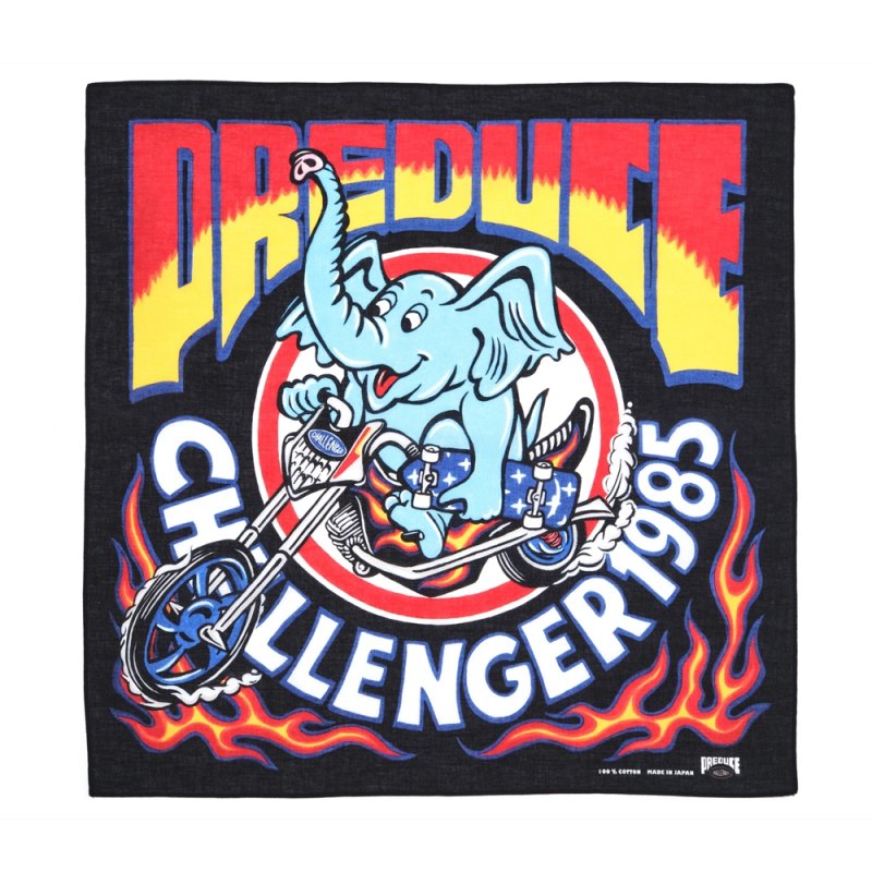画像1: CHALLENGER/PREDUCE BANDANA（BLACK）［プリデュースバンダナ-26秋冬］