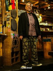 画像6: exodus brand/BUDS PAISLEY EASY PANTS（BLACK）［バッズペイズリーイージーパンツ-26秋冬］ (6)