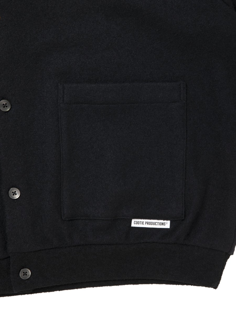 画像5: COOTIE PRODUCTIONS/W/N Boucle Polo Cardigan（Black）［ウールブークレポロカーディガン-26秋冬］ (5)
