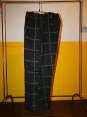 画像3: exodus brand/有刺鉄線CHECK EASY PANTS（BLACK）［有刺鉄線チェックイージーパンツ-26秋冬］ (3)