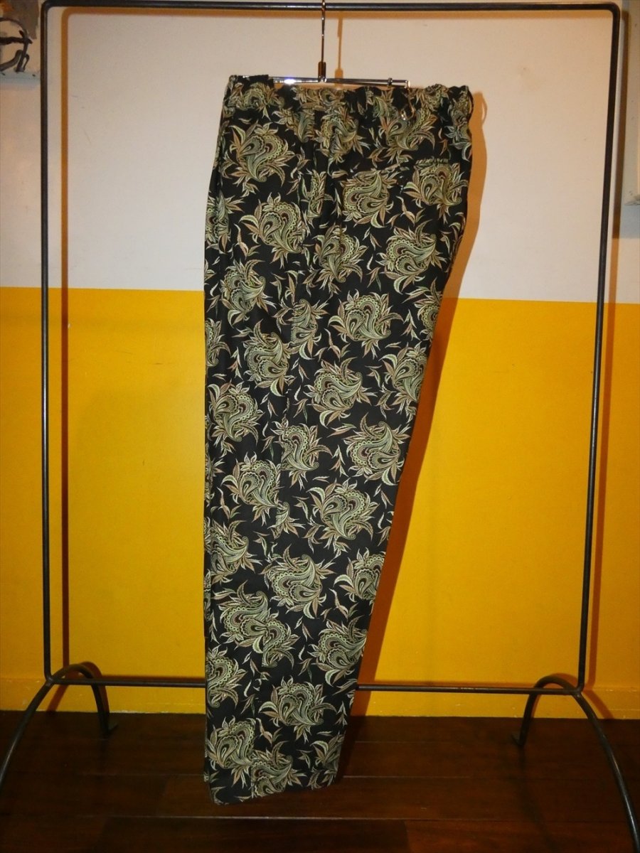 画像3: exodus brand/BUDS PAISLEY EASY PANTS（BLACK）［バッズペイズリーイージーパンツ-26秋冬］ (3)