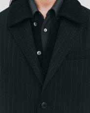 画像6: COOTIE PRODUCTIONS/W/N Boucle Polo Cardigan（Black）［ウールブークレポロカーディガン-26秋冬］ (6)