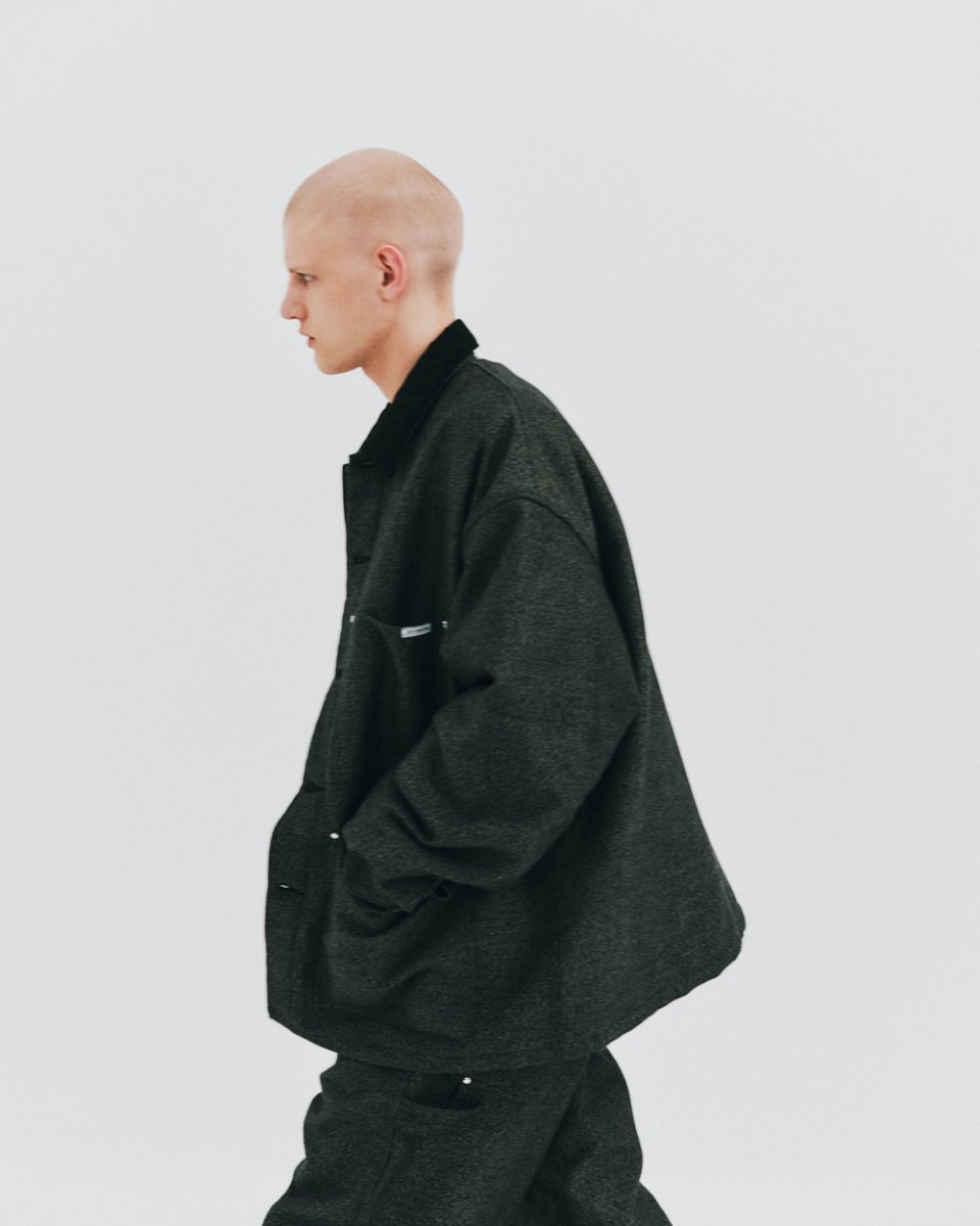 画像7: COOTIE PRODUCTIONS/Bedford Cloth Quilting Coverall（Salt and Pepper）［ベッドフォードクロスキルティングカバーオール-26秋冬］ (7)