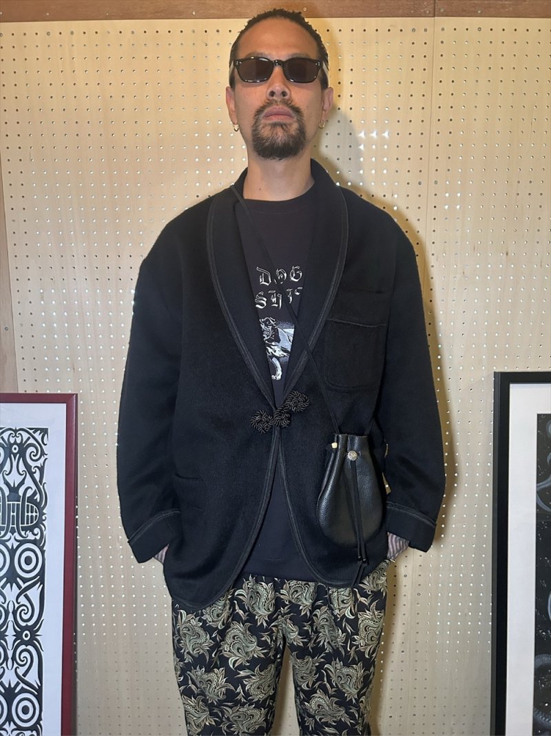 画像3: exodus brand/BUDS PAISLEY EASY PANTS（BLACK）［バッズペイズリーイージーパンツ-26秋冬］