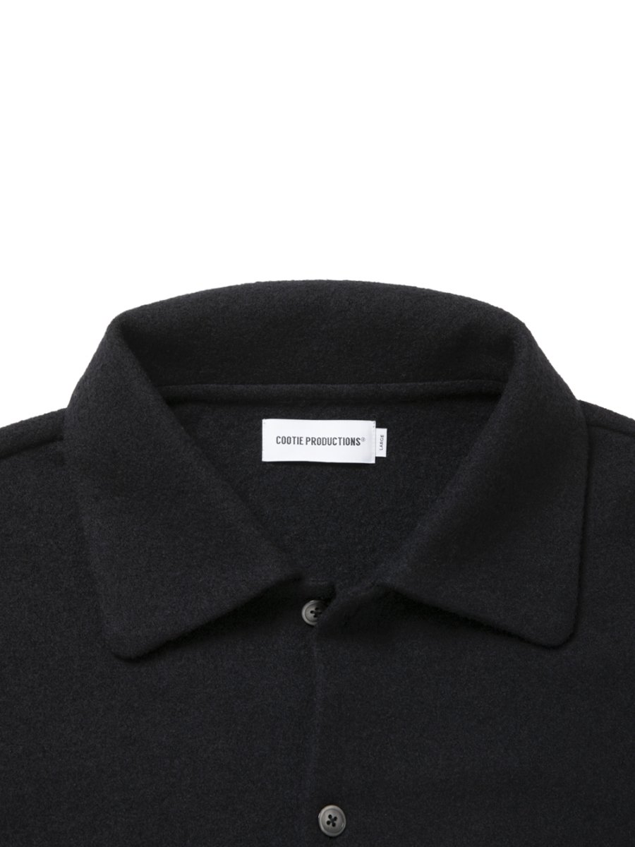 画像3: COOTIE PRODUCTIONS/W/N Boucle Polo Cardigan（Black）［ウールブークレポロカーディガン-26秋冬］ (3)