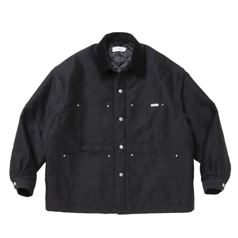 画像1: COOTIE PRODUCTIONS/Bedford Cloth Quilting Coverall（Black）［ベッドフォードクロスキルティングカバーオール-26秋冬］