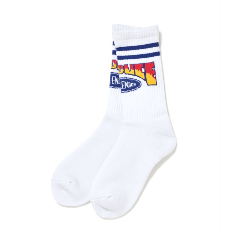 画像1: CHALLENGER/PREDUCE SOCKS（WHITE）［プリデュースソックス-26秋冬］