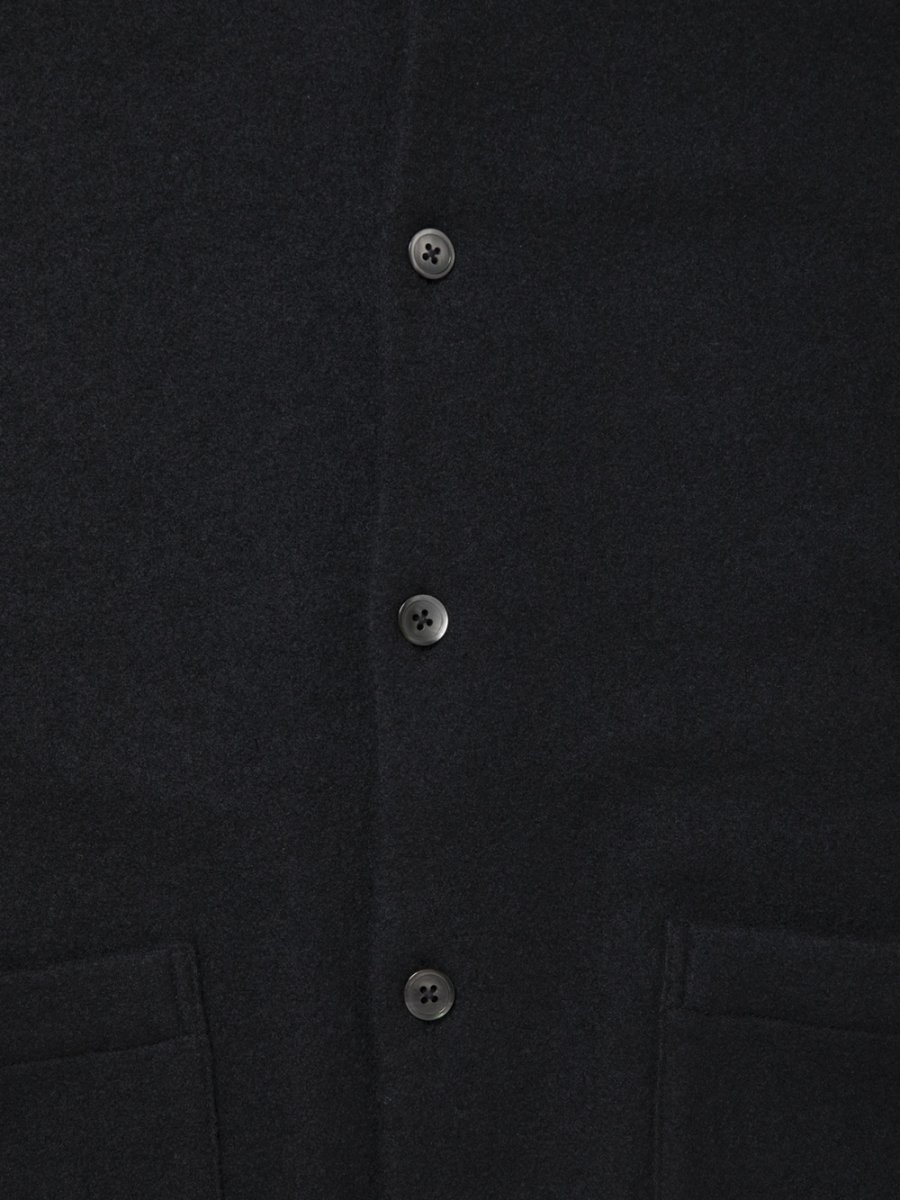 画像4: COOTIE PRODUCTIONS/W/N Boucle Polo Cardigan（Black）［ウールブークレポロカーディガン-26秋冬］ (4)
