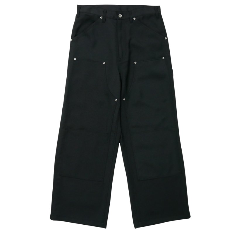 画像1: DAIRIKU/"Painter" Pressed Wide Pants（Black）［"ペインター"スタプレワイドパンツ-26秋冬］