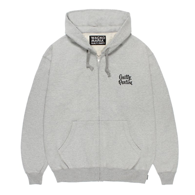 画像1: WACKO MARIA/HEAVY WEIGHT ZIP UP HOODED SWEAT SHIRT（GRAY）［ジップアップパーカー-26秋冬］